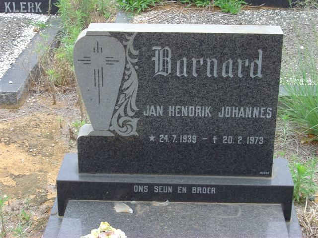 BARNARD Jan Hendrik Johannes 1939-1973