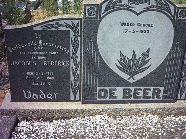 BEER Jacobus Frederick, de 1878-1969