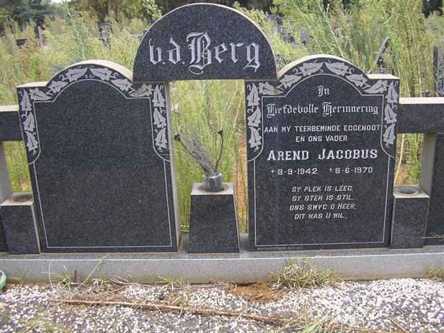 BERG Arend Jacobus, v.d. 1942-1970