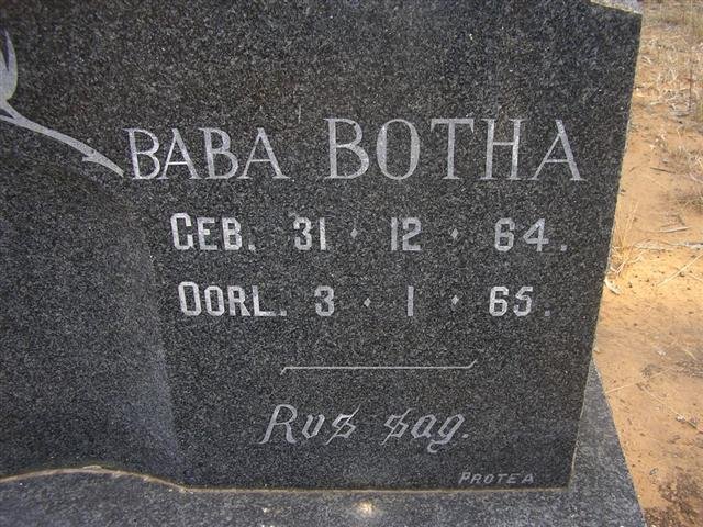 BOTHA Baba 1964-1965