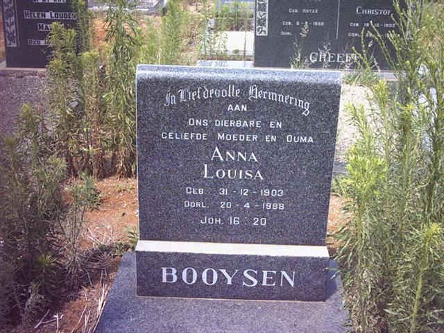 BOOYSEN Anna Louisa 1903-1988