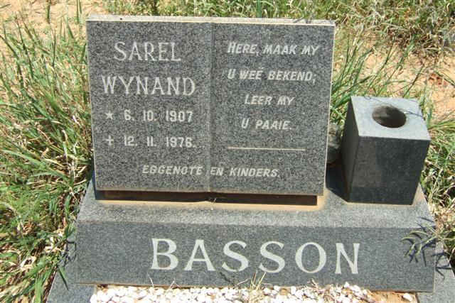 BASSON Sarel Wynand 1907-1976