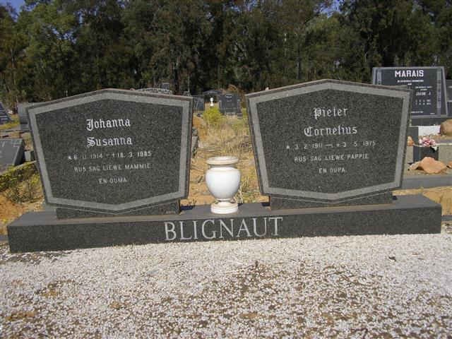 BLIGNAUT Pieter Cornelius 1911-1975 &amp; Johanna Susanna 1914-19?5