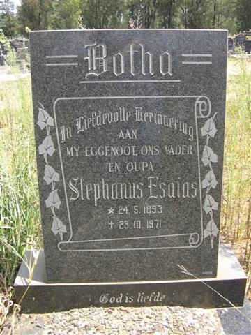 BOTHA Stephanus Esaias 1893-1971