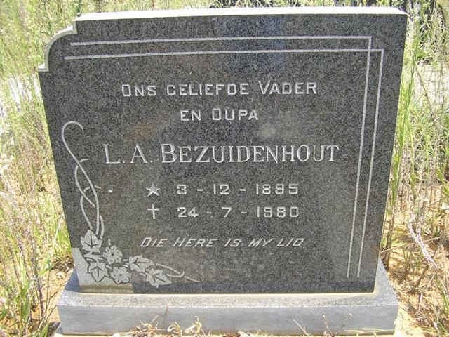 BEZUIDENHOUT L.A. 1895-1980
