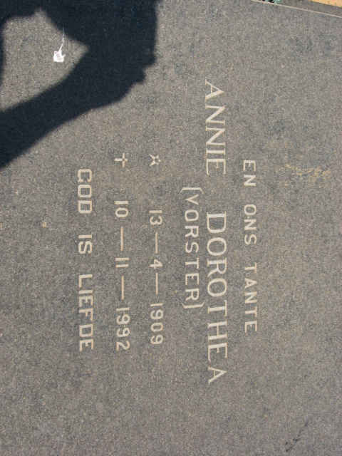 BOUWER Annie Dorothea nee VORSTER 1909-1992