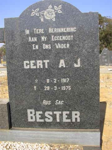 BESTER Gert A.J. 1917-1975