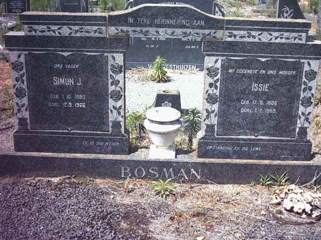 BOSMAN Simon J. 1880-1966 &amp; Issie 1886-195?