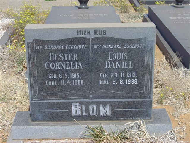 BLOM Louis Daniel 1919-1988 &amp; Hester Cornelia 1915-1980