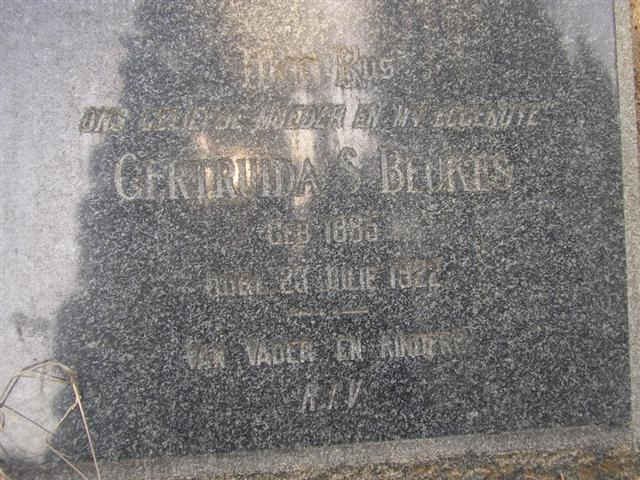 BEUKES Gertruida S. 1885-1922