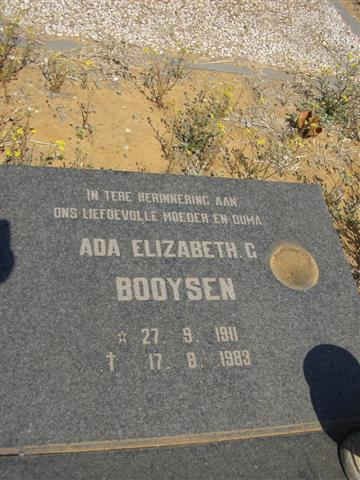 BOOYSEN Ada Elizabeth G. 1911-19?3