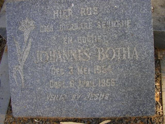 BOTHA Johannes 1954-1956