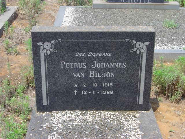 BILJON Petrus Johannes, van 1915-1966