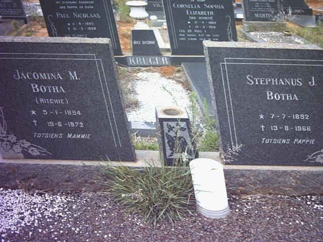 BOTHA Stephanus J. 1892-1966 &amp; Jacomina M. RITCHIE 1894-1972
