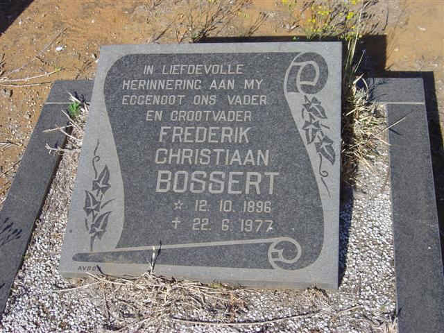 BOSSERT Frederik Christiaan 1896-1977