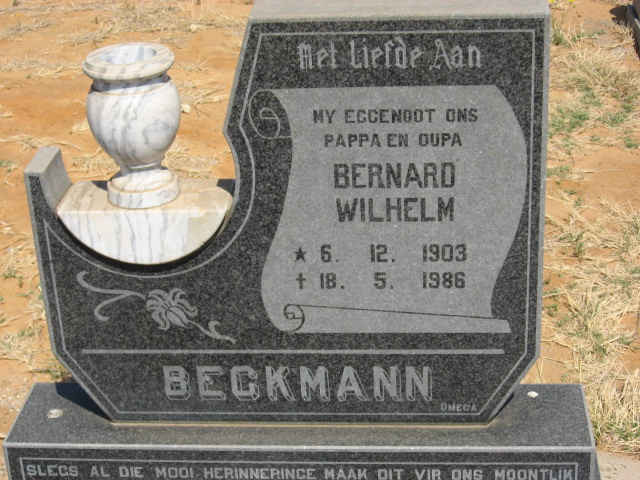 BECKMANN Bernard Wilhelm 1903-1986