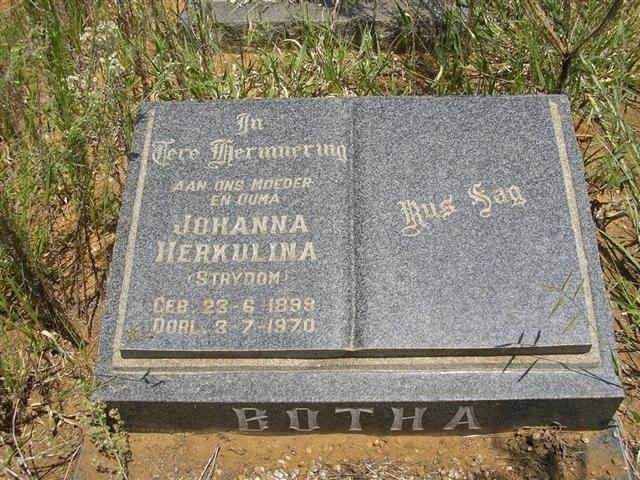 BOTHA Johanna Herkulina nee STRYDOM 1899-1970