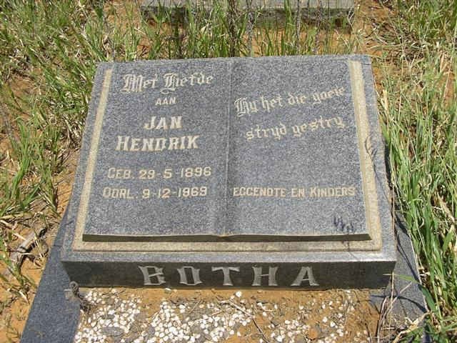 BOTHA Jan Hendrik 1896-1969