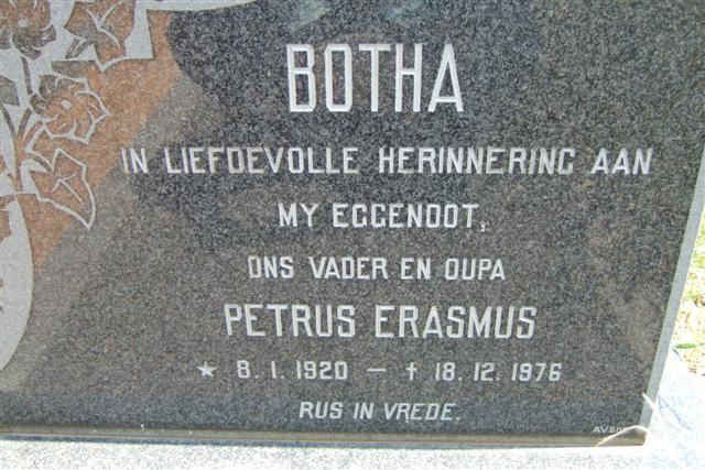 BOTHA Petrus Erasmus 1920-1976