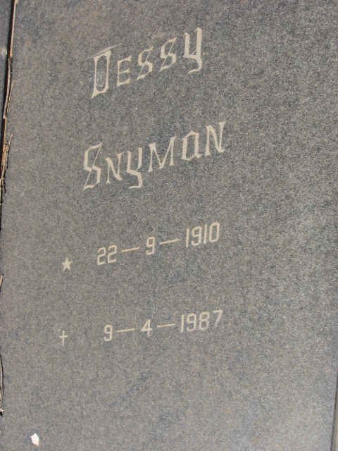 SNYMAN Dessy 1910-1987