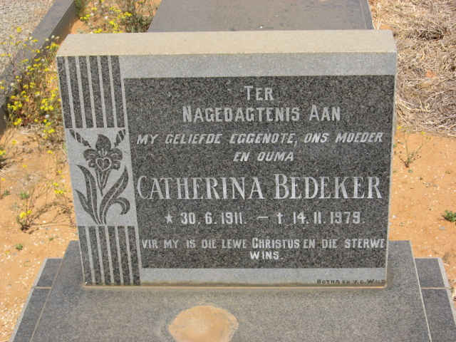 BEDEKER Catherina 1911-1979