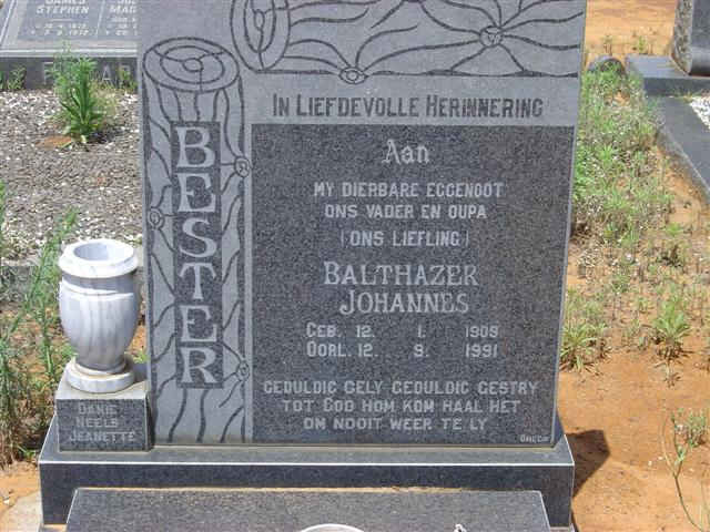 BESTER Balthazer Johannes 1909-1991