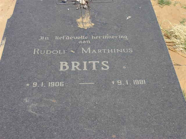 BRITS Rudolf Marthinus 1906-1981