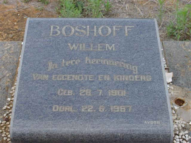 BOSHOFF Willem 1901-1967