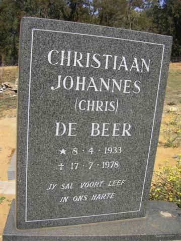 BEER Christiaan Johannes, de 1933-1978