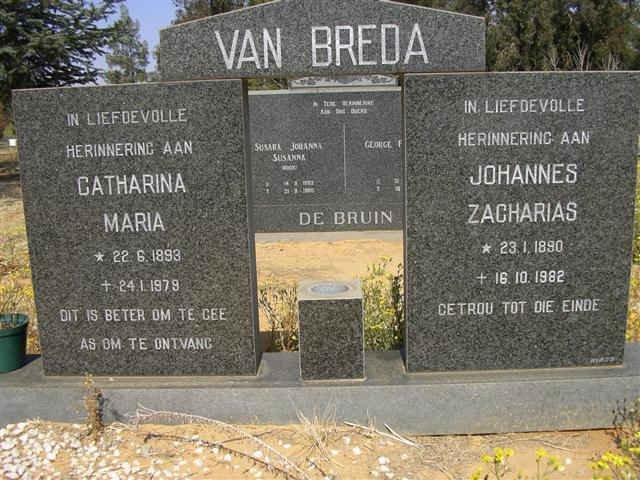 BREDA Johannes Zacharias, van 1890-1982 &amp; Catharina Maria 1893-1979