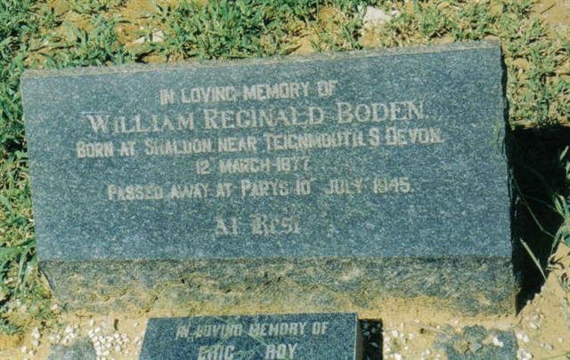 BODEN William Reginald 1877-1945