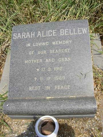 BELLEW Sarah Alice 1912-1989