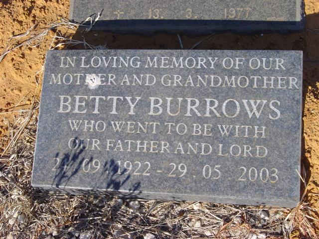 BURROWS Betty 1933-2003