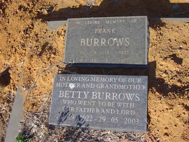 BURROWS Frank 1921-1977 &amp; Betty 1922-2003