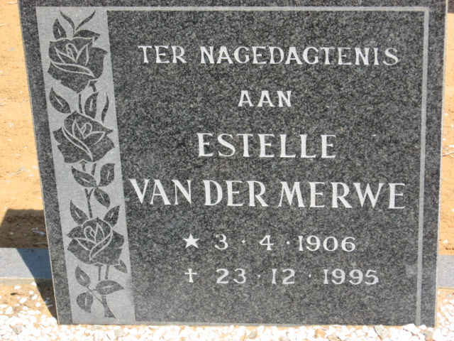 MERWE Estelle, van der 1906-1995