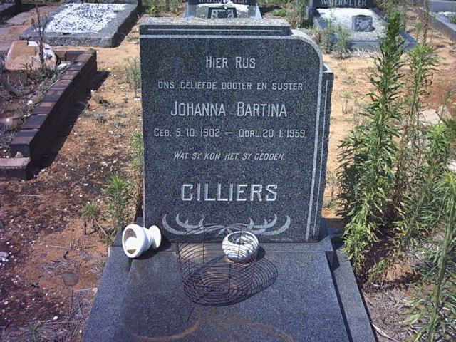 CILLIERS Johanna Bartina 1902-1959