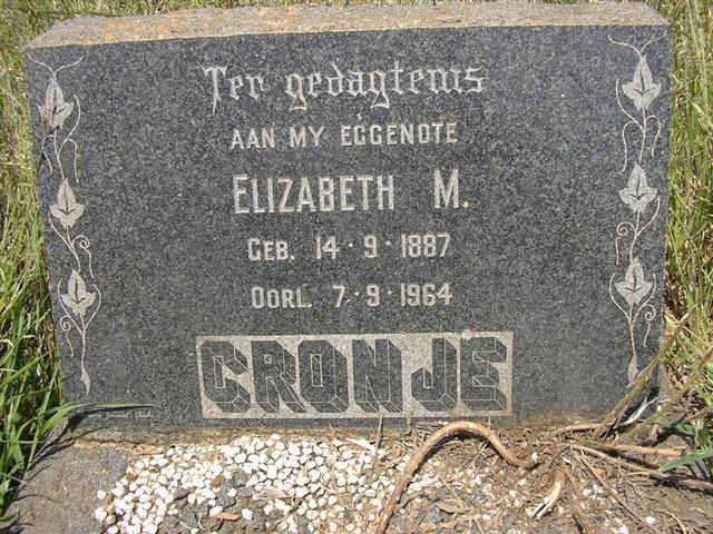 CRONJE Elizabeth M. 1887-1964