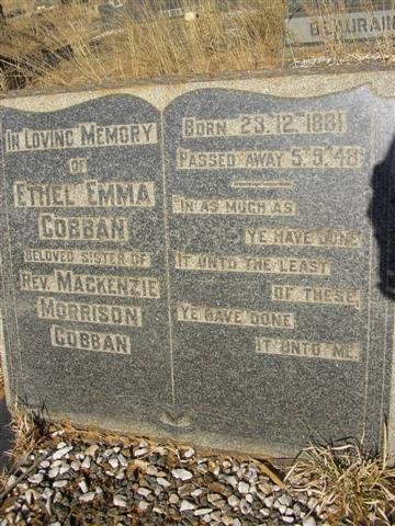 COBBAN Ethel Emma 1881-1948