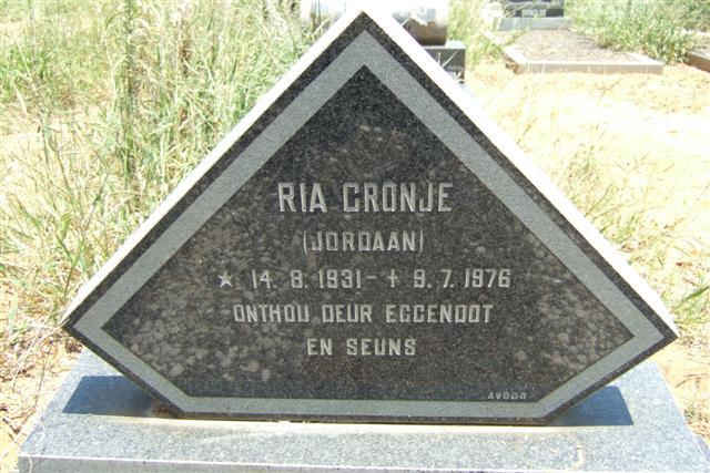 CRONJE Ria nee JORDAAN 1931-1976