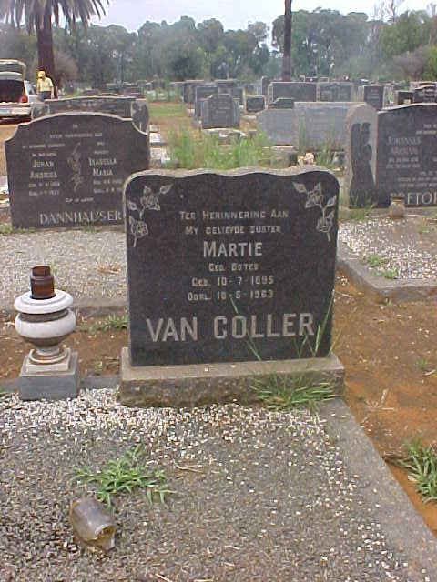 COLLER Martie, van nee BOTES 1895-196?
