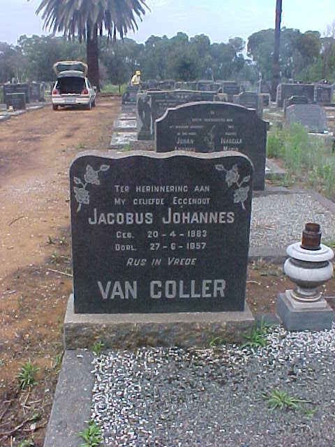 COLLER Jacobus Johannes, van 1883-1957