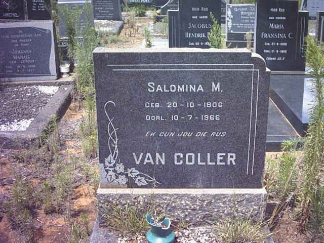 COLLER Salomina M., van 1906-1966