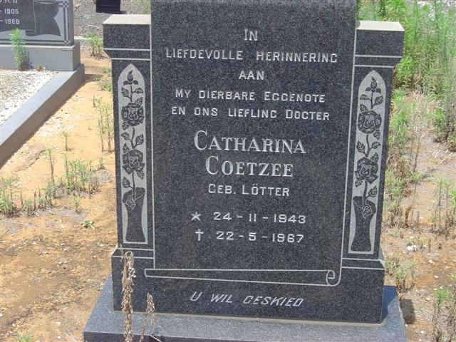 COETZEE Catharina nee LÖTTER 1943-1967