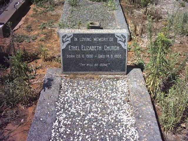 CHURCH Ethel Elizabeth 1906-1958