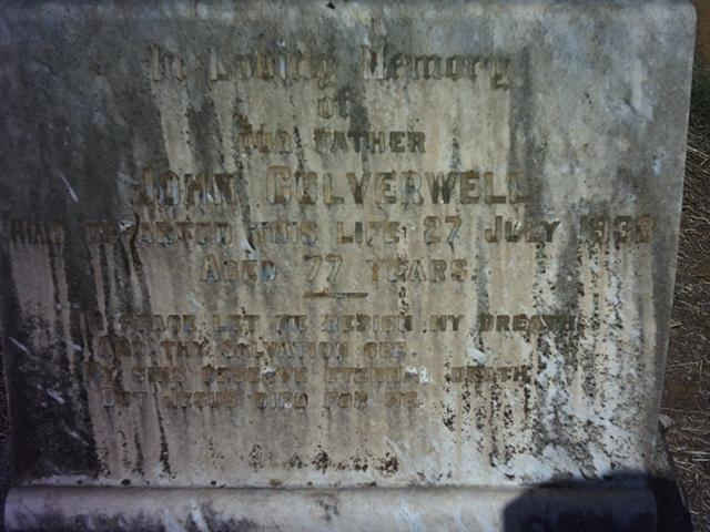CULVERWELL John -1933