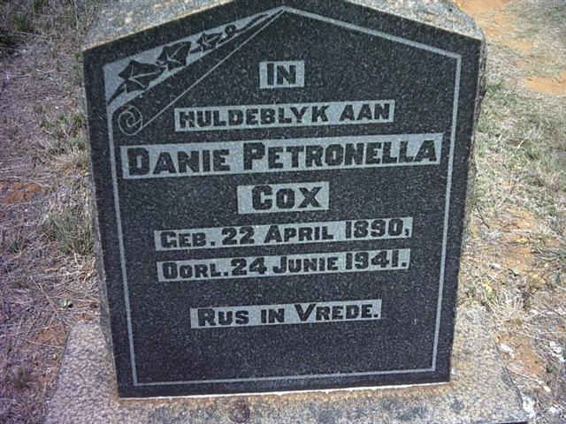 COX Danie Petronella 1890-1941