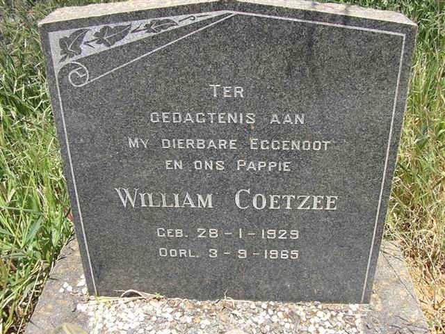 COETZEE William 1929-1965