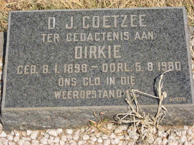 COETZEE D.J. 1898-1980