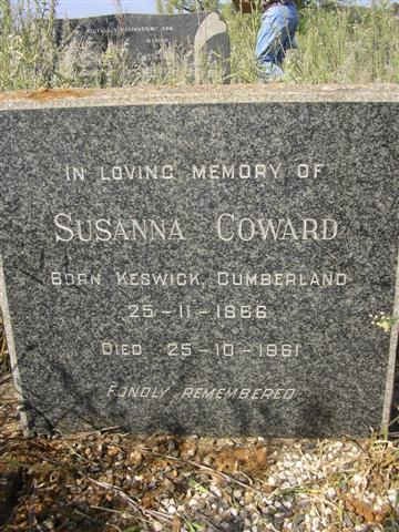 COWARD Susanna 1866-1961