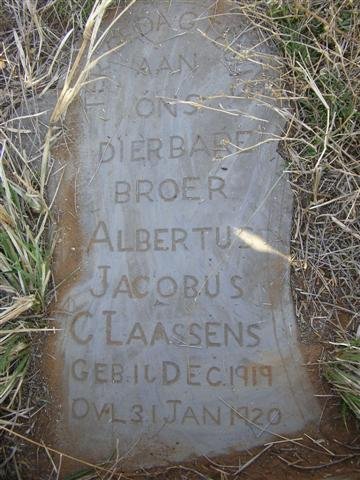 CLAASSENS Albertus Jacobus 1919-1920
